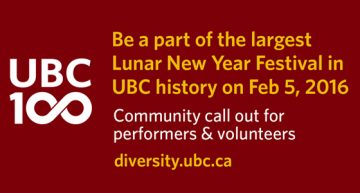 Be a part of the UBC Centennial Lunar New Year Festival
