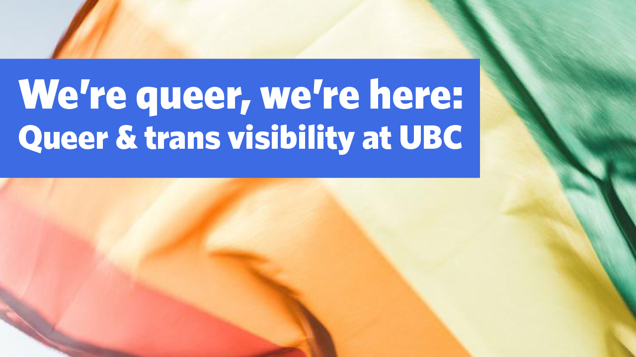 We Re Queer We Re Here Queer And Trans Visibility At Ubc Ubc Equity And Inclusion Office
